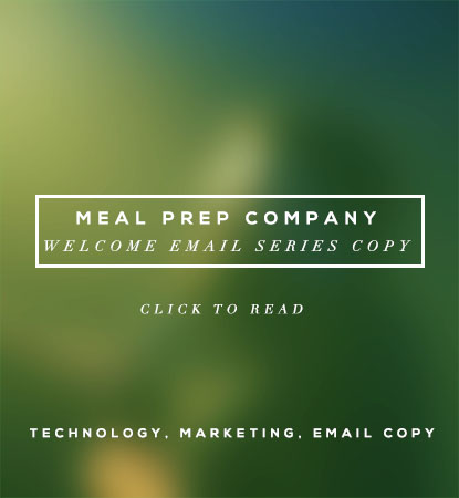 Welcome Email Series: Meal Prep Company