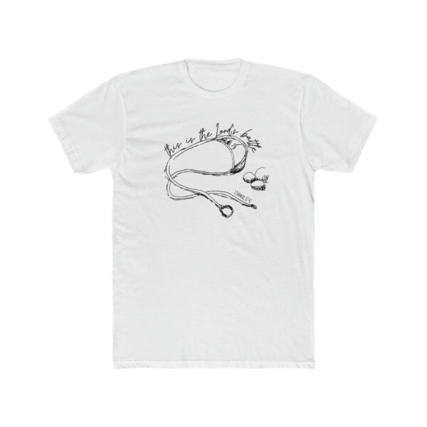 Battle Is The Lord's - Unisex Cotton Crew Tee - Image 3